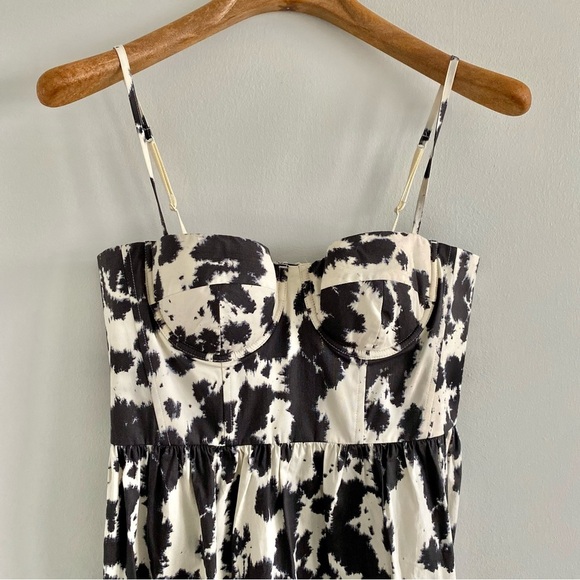 Moda International Black & White Print Dress Size 6 - Picture 2 of 9